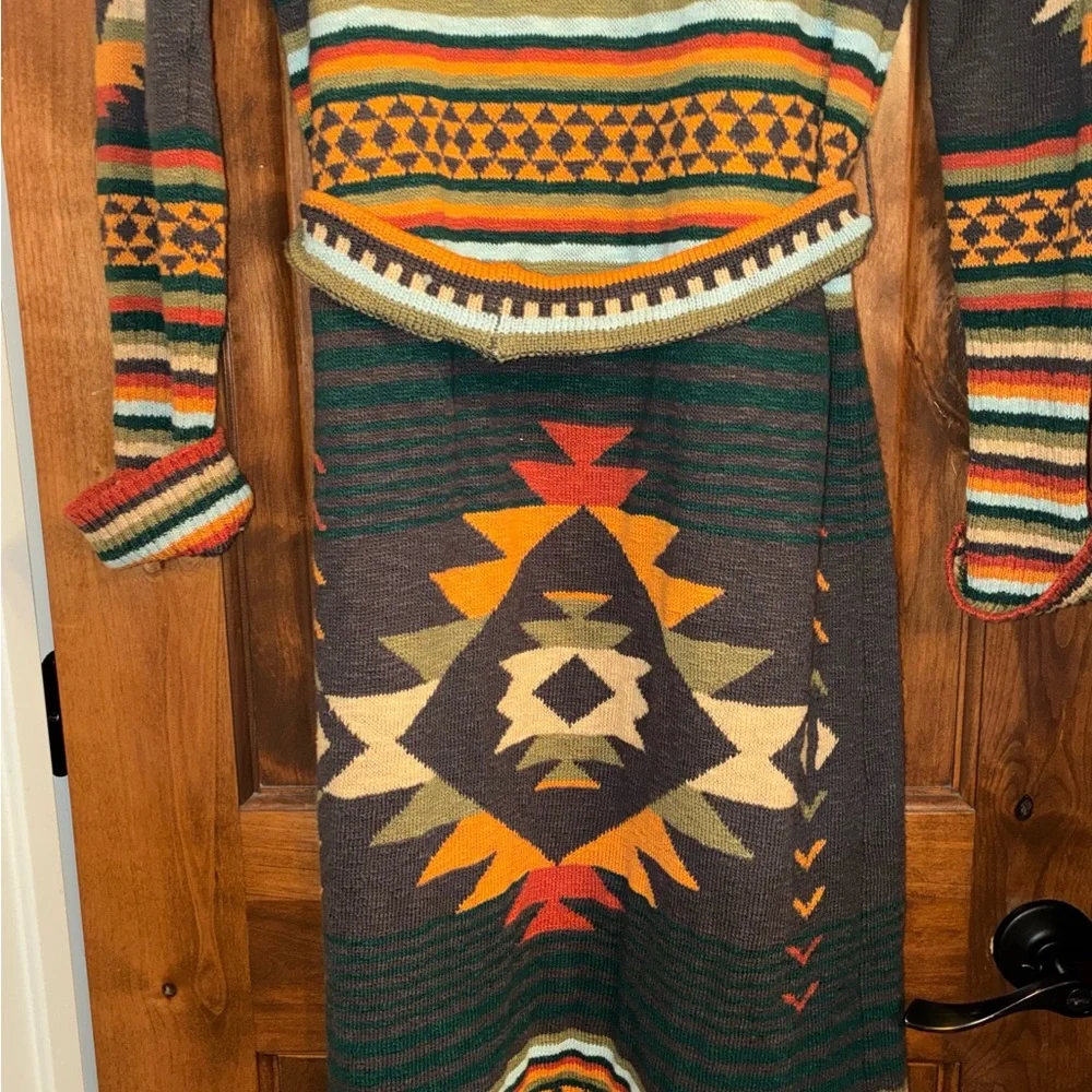 Faherty Paloma Duster Cardigan Yellowtail Knit Long Sweater Small - Picture 6 of 8